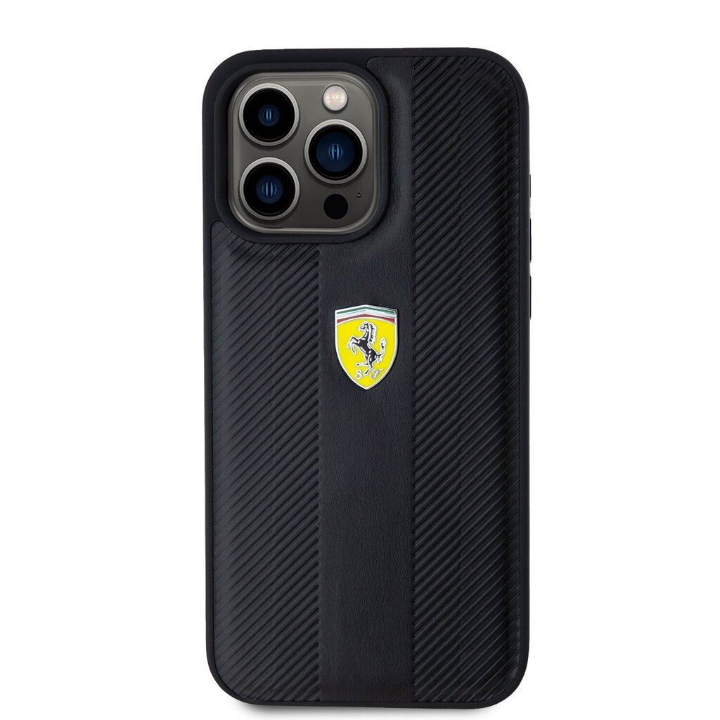 Ferrari Leather Carbon Vertical Red Line Case цена и информация | Telefonu vāciņi, maciņi | 220.lv