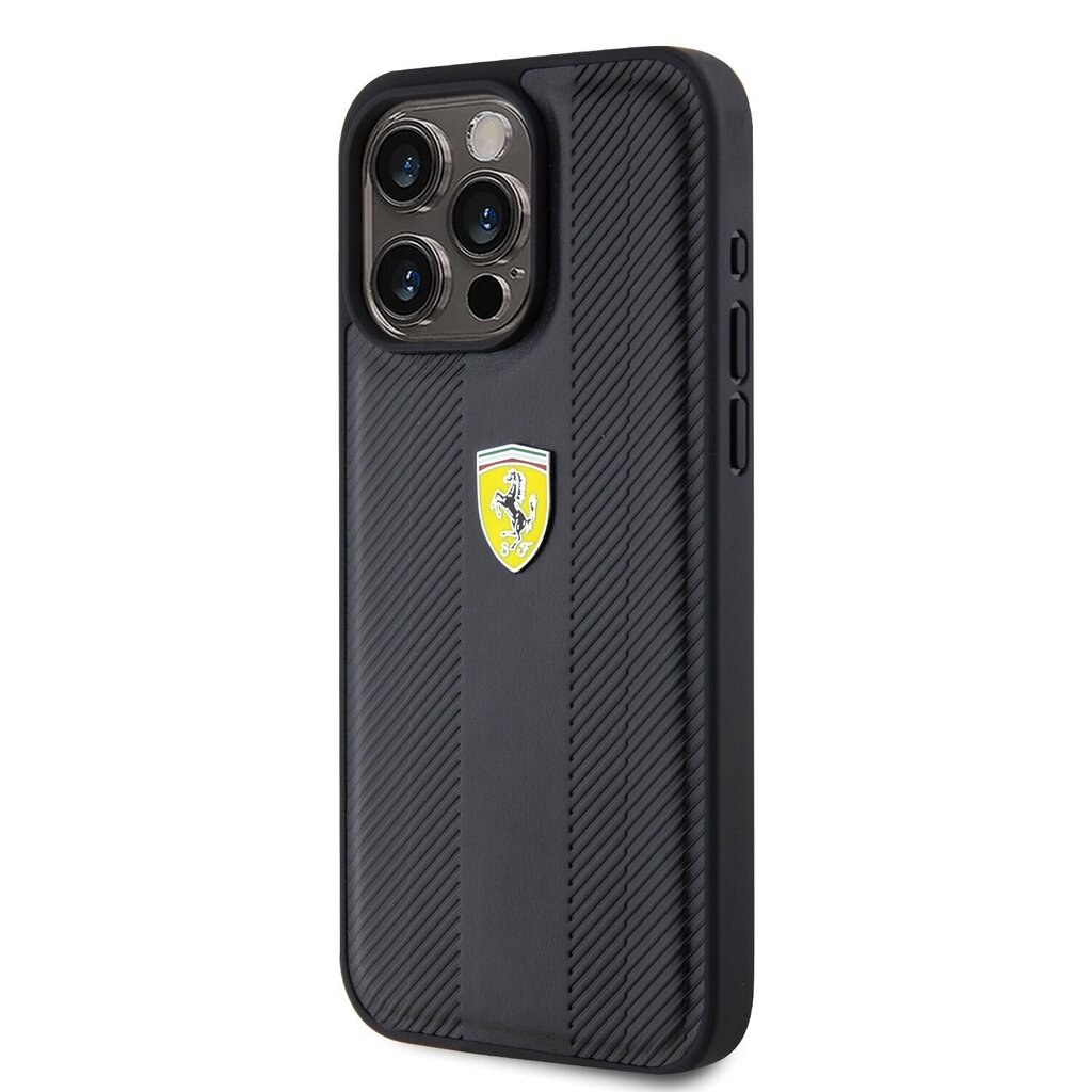 Ferrari Leather Carbon Vertical Red Line Case цена и информация | Telefonu vāciņi, maciņi | 220.lv