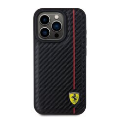 Ferrari Leather Carbon Vertical Red Line Case cena un informācija | Telefonu vāciņi, maciņi | 220.lv