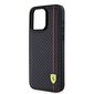 Ferrari Leather Carbon Vertical Red Line Case цена и информация | Telefonu vāciņi, maciņi | 220.lv