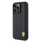 Ferrari Leather Carbon Vertical Red Line Case цена и информация | Telefonu vāciņi, maciņi | 220.lv