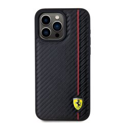 Ferrari Leather Carbon Vertical Red Line Case цена и информация | Чехлы для телефонов | 220.lv