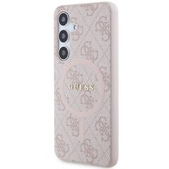 Guess GUHMS24SG4GFRP S24 S921 różowy|pink hardcase 4G Collection Leather Metal Logo MagSafe цена и информация | Чехлы для телефонов | 220.lv