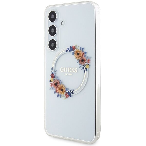 Guess IML Flowers Wreath Mag Hardcase цена и информация | Telefonu vāciņi, maciņi | 220.lv