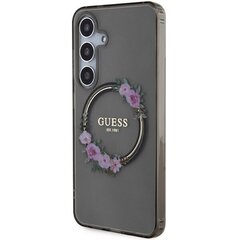 Guess GUHMS24SHFWFCU S24 S921 fioletowy|purple hardcase IML Flowers Wreath MagSafe цена и информация | Чехлы для телефонов | 220.lv