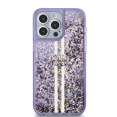 Guess PC|TPU Liquid Glitter Gold Stripe Case for iPhone 15 Pro Max Purple цена и информация | Чехлы для телефонов | 220.lv