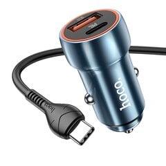 Автомобильная зарядка Hoco Z46A USB-A/Type-C PD20W+QC3.0 + Type-C серая цена и информация | Зарядные устройства для телефонов | 220.lv