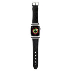 Karl Lagerfeld pasek do Apple Watch 42|44|45|49 mm KLAWLSAKLHPK STRAP SAFFIANO MONO BLACK цена и информация | Аксессуары для смарт-часов и браслетов | 220.lv