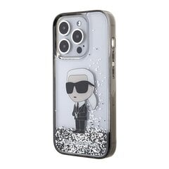 Karl Lagerfeld KLHCP15XLKKNSK iPhone 15 Pro Max 6.7" transparent hardcase Liquid Glitter Ikonik цена и информация | Чехлы для телефонов | 220.lv