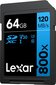 Lexar Professional 800X SDXC UHS-I cena un informācija | Atmiņas kartes mobilajiem telefoniem | 220.lv