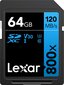 Lexar Professional 800X SDXC UHS-I cena un informācija | Atmiņas kartes mobilajiem telefoniem | 220.lv