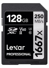Lexar SDHC/SDXC 128GB цена и информация | Карты памяти для фотоаппаратов | 220.lv
