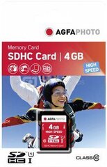 AgfaPhoto SDHC 4GB цена и информация | Карты памяти для фотоаппаратов | 220.lv