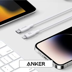 Anker cable 541 Eco-friendly USB-C - Lighting 1.8m white цена и информация | Кабели для телефонов | 220.lv