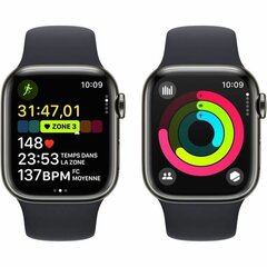 Apple Watch Series 9 41mm Graphite Stainless Steel/Midnight Sport Band цена и информация | Смарт-часы (smartwatch) | 220.lv