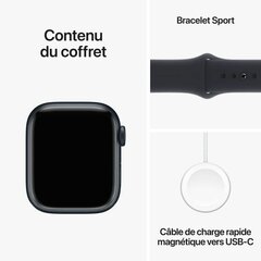 Apple Watch 9 GPS 41 мм Sport Band M/L, midnight (MR8X3ET/A) цена и информация | Смарт-часы (smartwatch) | 220.lv