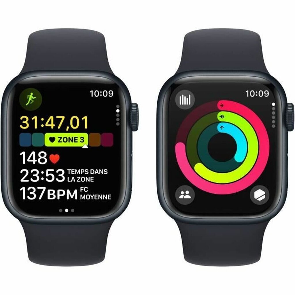 Apple Watch Series 9 41mm Midnight Aluminum/Midnight Sport Band cena un informācija | Viedpulksteņi (smartwatch) | 220.lv