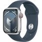 Apple Watch Series 9 41mm Silver Aluminum/Storm Blue Sport Band cena un informācija | Viedpulksteņi (smartwatch) | 220.lv