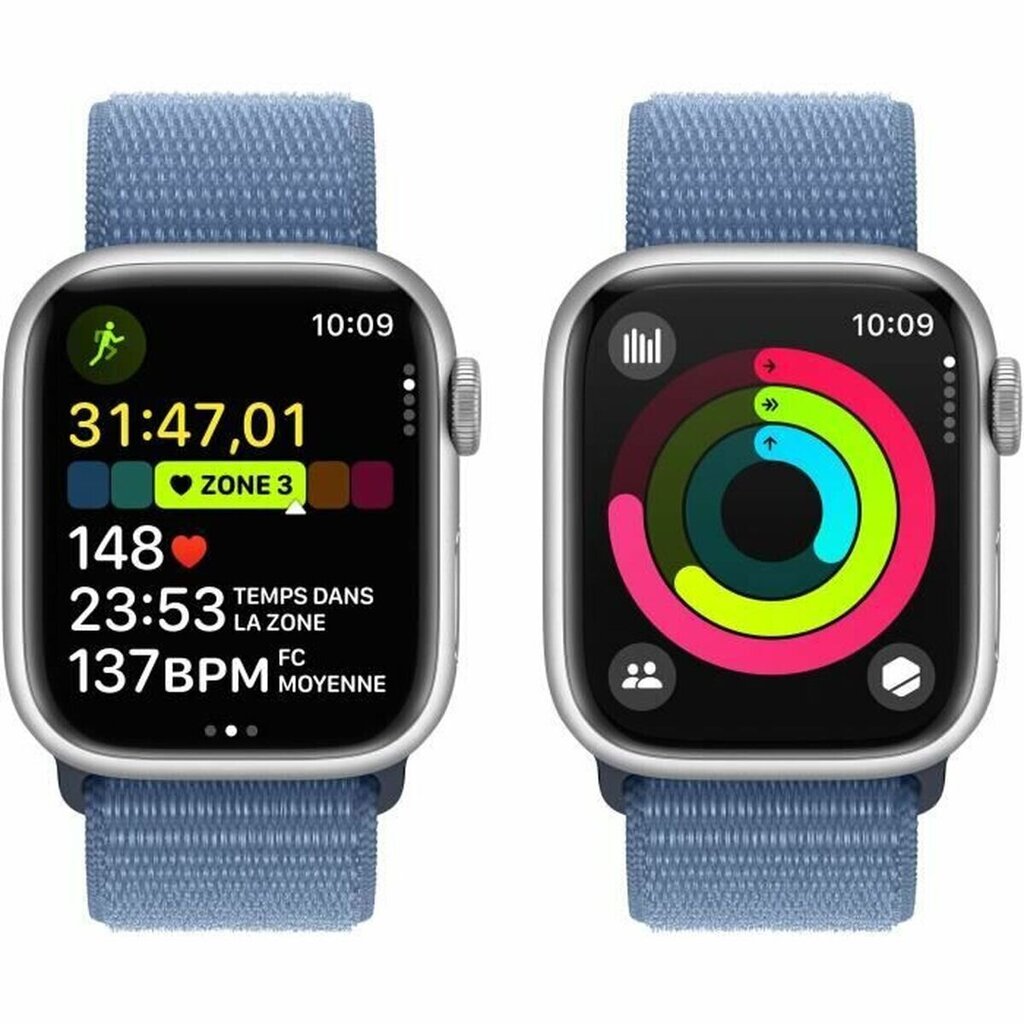 Apple Watch Series 9 41mm Silver Aluminum/Winter Blue Sport Loop cena un informācija | Viedpulksteņi (smartwatch) | 220.lv