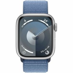 Apple Watch Series 9 41mm Silver Aluminum/Winter Blue Sport Loop цена и информация | Смарт-часы (smartwatch) | 220.lv