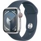 Apple Watch Series 9 41mm Silver Aluminum/Storm Blue Sport Band cena un informācija | Viedpulksteņi (smartwatch) | 220.lv