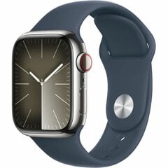 Apple Watch Series 9 41mm Silver Stainless Steel/Storm Blue Sport Band цена и информация | Смарт-часы (smartwatch) | 220.lv