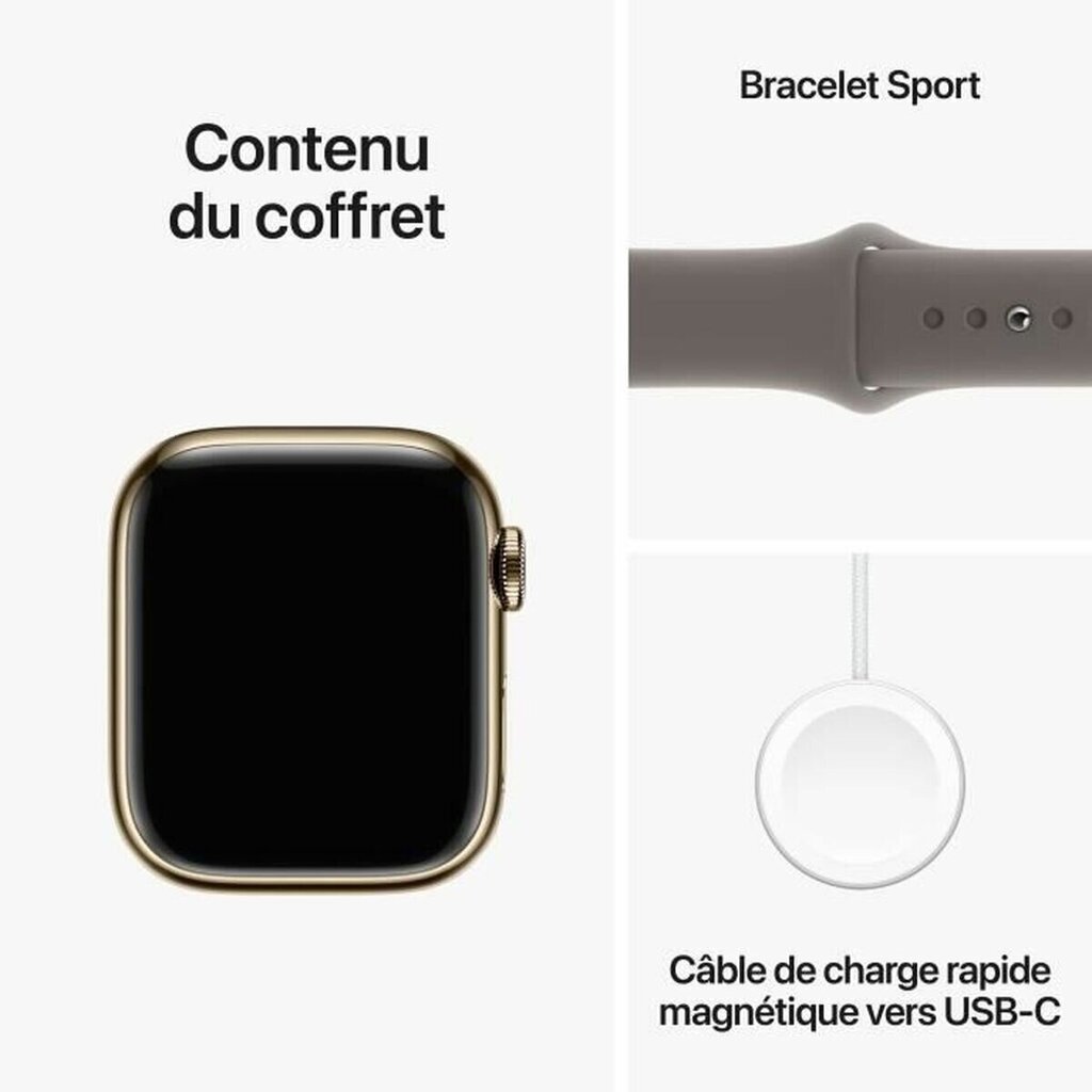 Apple Watch Series 9 41mm Gold Stainless Steel/Clay Sport Band cena un informācija | Viedpulksteņi (smartwatch) | 220.lv