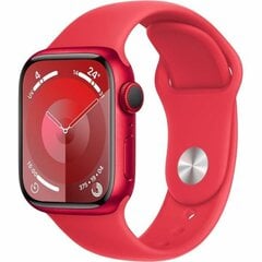 Apple Watch Series 9 GPS 41mm (PRODUCT)RED Aluminium Case with (PRODUCT)RED Sport Band - M/L MRXH3ET/A цена и информация | Смарт-часы (smartwatch) | 220.lv