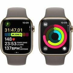 Apple Watch Series 9 45mm Gold Stainless Steel/Clay Sport Band cena un informācija | Viedpulksteņi (smartwatch) | 220.lv