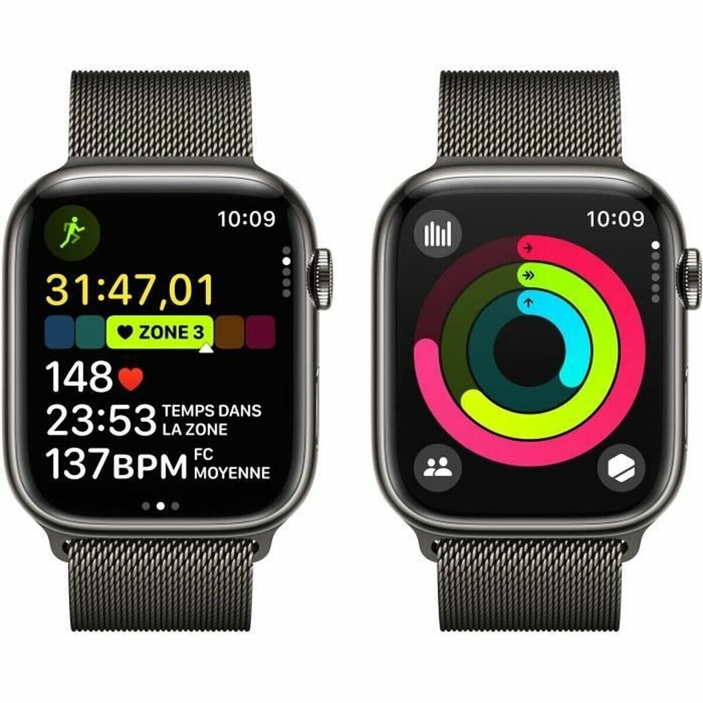 Apple Watch Series 9 45mm Graphite Stainless Steel/Graphite Milanese Loop цена и информация | Viedpulksteņi (smartwatch) | 220.lv