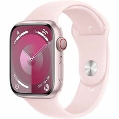 Apple Watch Series 9 GPS 45mm Pink Aluminium Case with Light Pink Sport Band - M/L MR9H3ET/A цена и информация | Смарт-часы (smartwatch) | 220.lv