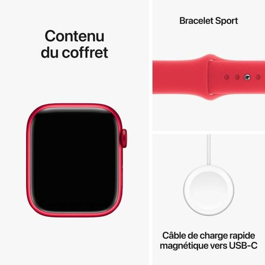 Apple Watch Series 9 45mm Red Aluminum Case/Red Sport Band cena un informācija | Viedpulksteņi (smartwatch) | 220.lv