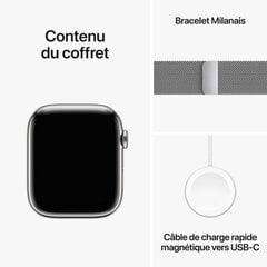 Apple Series 9 45 mm silver S7193125 cena un informācija | Viedpulksteņi (smartwatch) | 220.lv