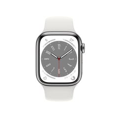 Apple Watch Series 8 41mm Silver Stainless Steel/White Sport Band цена и информация | Смарт-часы (smartwatch) | 220.lv