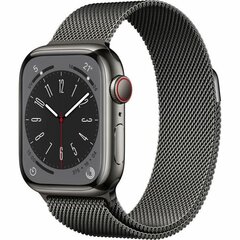 Apple Watch Series 8 41mm Graphite Stainless Steel/Graphite Milanese Loop цена и информация | Смарт-часы (smartwatch) | 220.lv