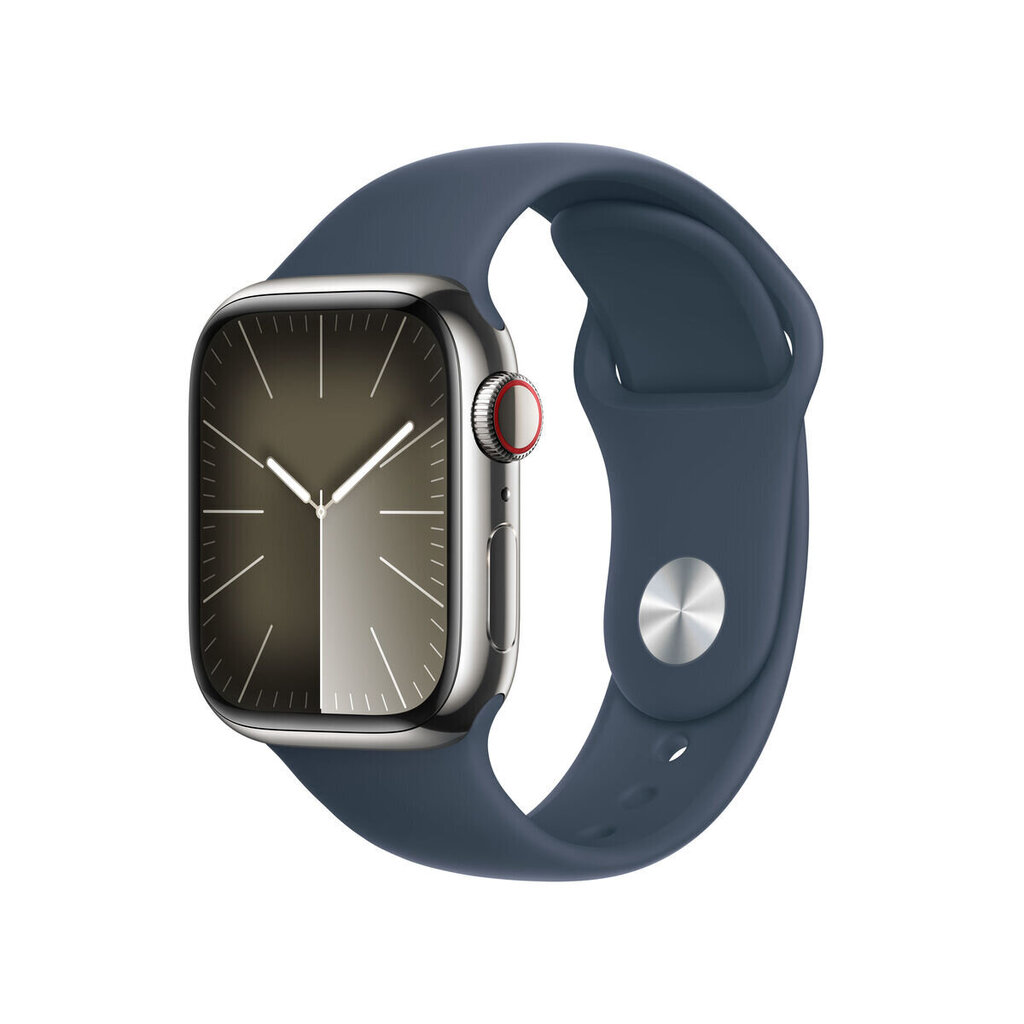 Apple Watch Series 9 41mm Silver Stainless Steel/Storm Blue Sport Band cena un informācija | Viedpulksteņi (smartwatch) | 220.lv