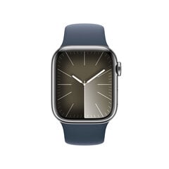 Apple Watch Series 9 41mm Silver Stainless Steel/Storm Blue Sport Band цена и информация | Смарт-часы (smartwatch) | 220.lv