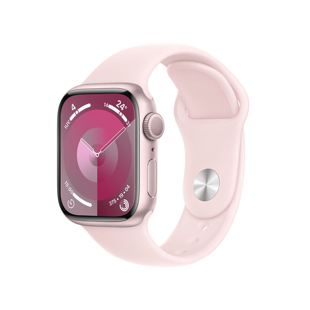 Apple Watch Series 9 41mm Pink Aluminum/Light Pink Sport Band cena un informācija | Viedpulksteņi (smartwatch) | 220.lv