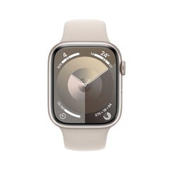 Apple Watch Series 9 45mm Starlight Aluminum/Starlight Sport Band цена и информация | Смарт-часы (smartwatch) | 220.lv