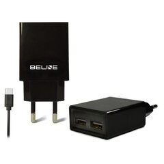 Ładowarka sieciowa  2xUSB + USB-C 2A czarna цена и информация | Зарядные устройства для телефонов | 220.lv
