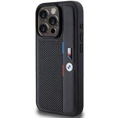 BMW BMHCP15L23PUPVK iPhone 15 Pro 6.1" czarny|black hardcase Perforated Tricolor Line цена и информация | Чехлы для телефонов | 220.lv