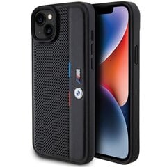 BMW BMHCP15M23PUPVK iPhone 15 Plus | 14 Plus 6.7" czarny|black hardcase Perforated Tricolor Line цена и информация | Чехлы для телефонов | 220.lv