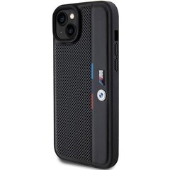 BMW BMHCP15M23PUPVK iPhone 15 Plus | 14 Plus 6.7" czarny|black hardcase Perforated Tricolor Line цена и информация | Чехлы для телефонов | 220.lv