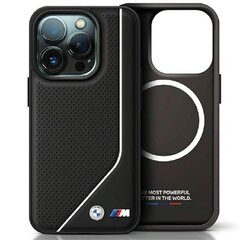 BMW BMHMP15L23PUCPK iPhone 15 Pro 6.1" czarny|black hardcase Perforated Twisted Line MagSafe цена и информация | Чехлы для телефонов | 220.lv