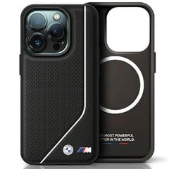 BMW BMHMP15S23PUCPK iPhone 15 | 14 | 13 6.1" czarny|black hardcase Perforated Twisted Line MagSafe цена и информация | Чехлы для телефонов | 220.lv