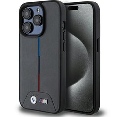 BMW BMHMP15L22PVTA iPhone 15 Pro 6.1" szary|grey hardcase M Quilted Tricolor MagSafe цена и информация | Чехлы для телефонов | 220.lv