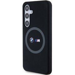 BMW BMHMS24S23SROK S24 S921 czarny|black hardcase M Silicone Printed Ring MagSafe цена и информация | Чехлы для телефонов | 220.lv