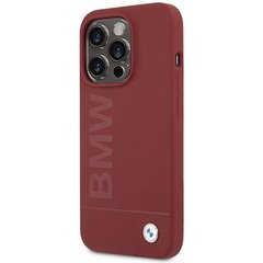 BMW BMHMP15LSLBLRE iPhone 15 Pro 6.1" czerwony|red hardcase Silicone Big Logo MagSafe цена и информация | Чехлы для телефонов | 220.lv