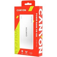 Canyon PB-108 10000 mAh цена и информация | Зарядные устройства Power bank | 220.lv