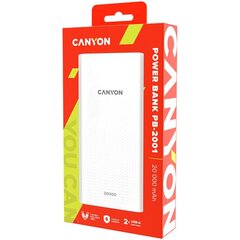 Canyon PB-2001 20000 mAh cena un informācija | Lādētāji-akumulatori (Power bank) | 220.lv